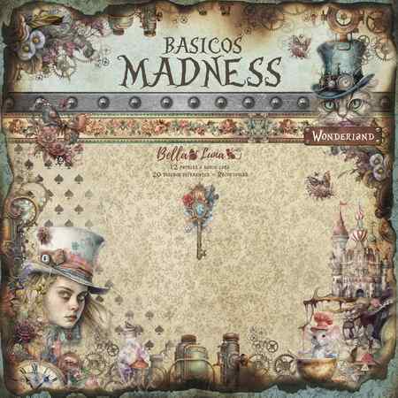 НАБОР БУМАГИ ДЛЯ СКРАПБУКИНГА "BASICOS MADNESS" 12 листов, 30*30см.  