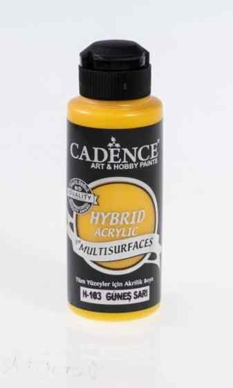 Краска универсальная акриловая Hybrid Acrylic 70 мл, цвет 103 Солнечно желтый