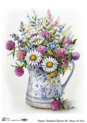 Карта для декупажа А4 Summer flower 44