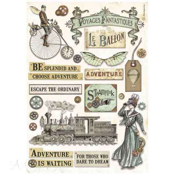 БУМАГА РИСОВАЯ STAMPERIA "VOYAGES FANTASTIQUES" А4 