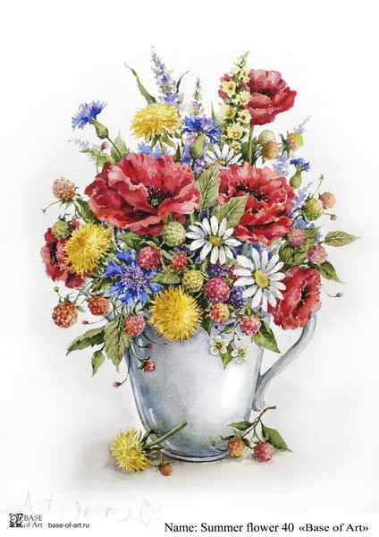 Карта для декупажа А4 Summer flower 40