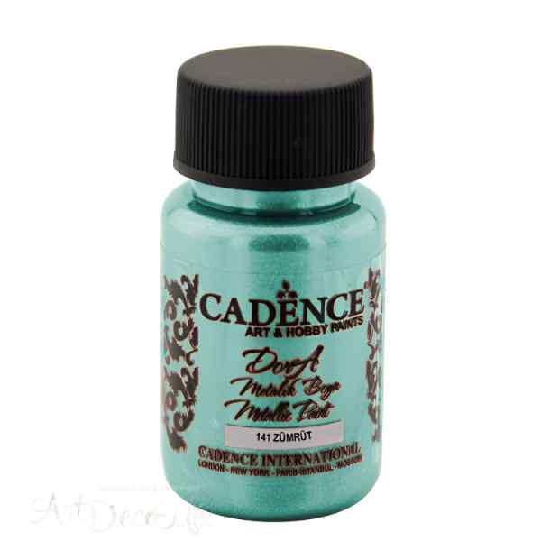 Краска акриловая Dora Metallic, 50мл, цвет Изумруд