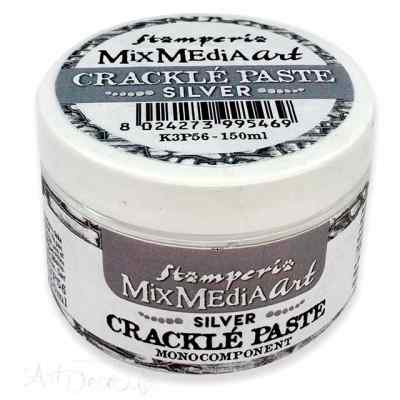 ПАСТА ДЛЯ СОЗДАНИЯ ТРЕЩИН, МОНО-КОМПОНЕНТ "CRACKLE PASTE", СЕРИЯ "MIX MEDIA", Серебро