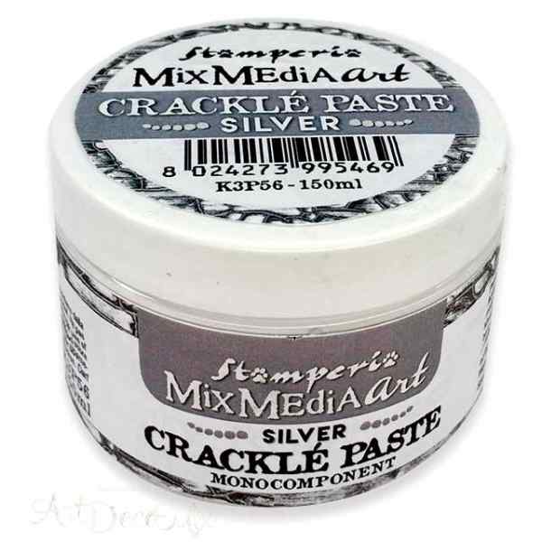 ПАСТА ДЛЯ СОЗДАНИЯ ТРЕЩИН, МОНО-КОМПОНЕНТ "CRACKLE PASTE", СЕРИЯ "MIX MEDIA", Серебро