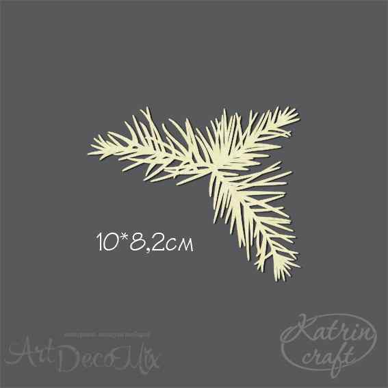 Чипборд Ветка еловая большая