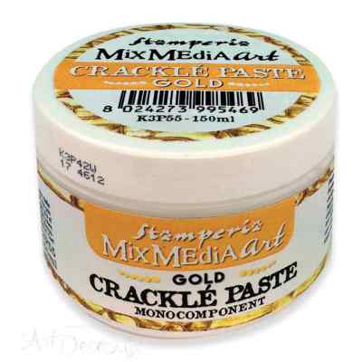 ПАСТА ДЛЯ СОЗДАНИЯ ТРЕЩИН, МОНО-КОМПОНЕНТ "CRACKLE PASTE", СЕРИЯ "MIX MEDIA", Золото