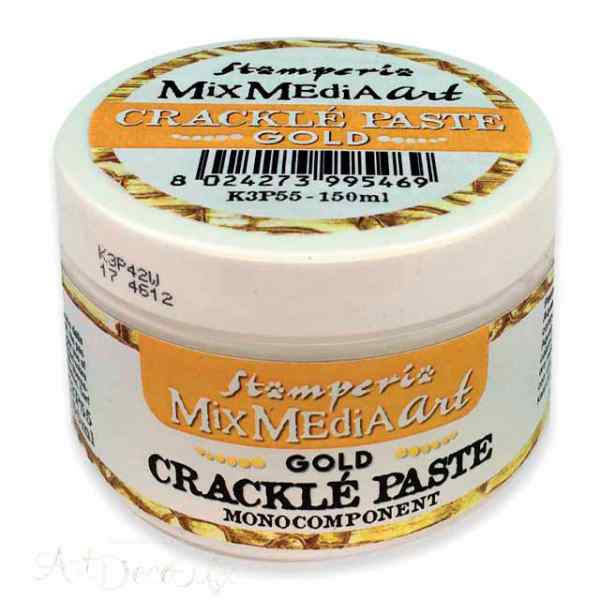 ПАСТА ДЛЯ СОЗДАНИЯ ТРЕЩИН, МОНО-КОМПОНЕНТ "CRACKLE PASTE", СЕРИЯ "MIX MEDIA", Золото