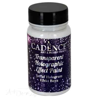 Прозрачная краска-гель с голографическим глиттером Cadence Transparent Holographic Effect Paint 90 ml. 