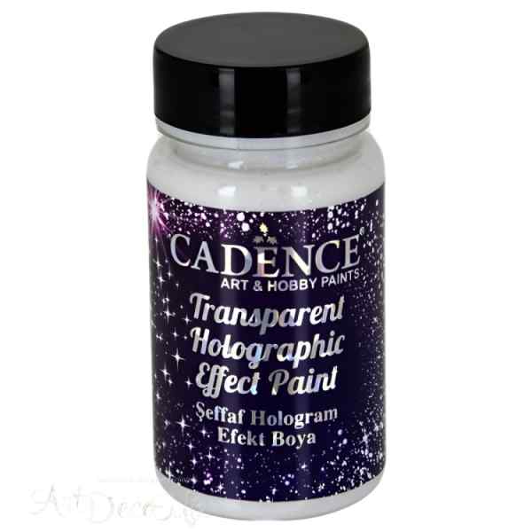 Прозрачная краска-гель с голографическим глиттером Cadence Transparent Holographic Effect Paint 90 ml. 