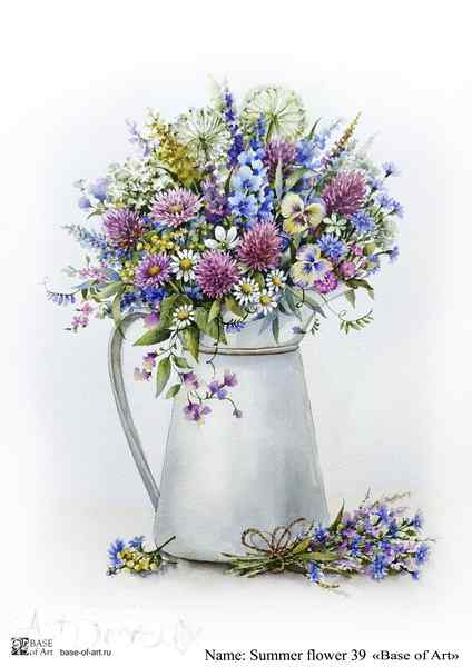 Карта для декупажа А4 Summer flower 39