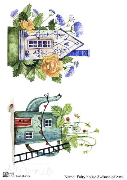 Карта для декупажа А4 Feiry house 8