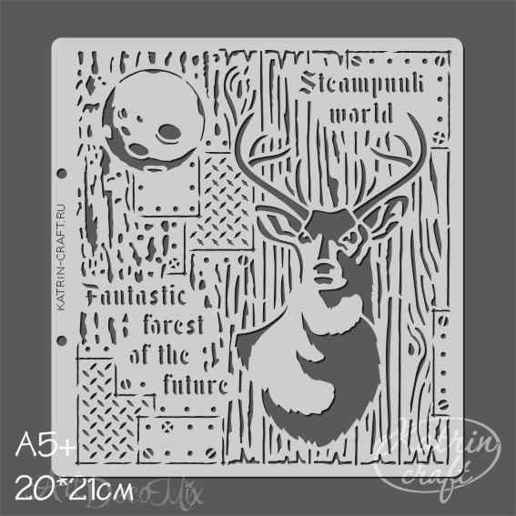 Трафарет А5+ "Mixed Media №4 Олень"