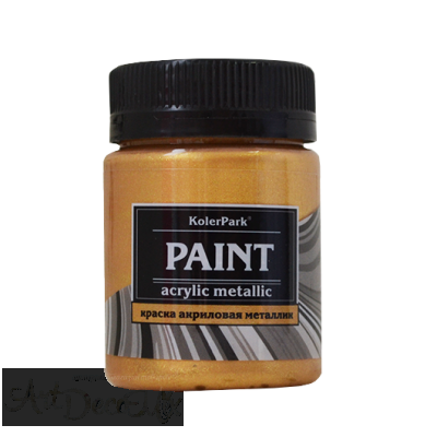 Краска акриловая декоративная металлик, 50мл. Золото