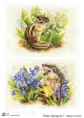 Карта для декупажа А4, Spring set 7