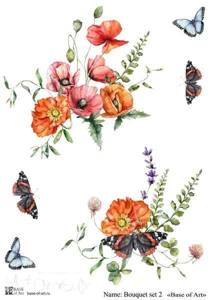 Карта для декупажа А4 Bouguet set 2 "Base of Art"