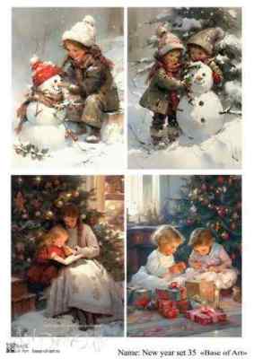 Карта для декупажа А4 NEW YEAR SET 35